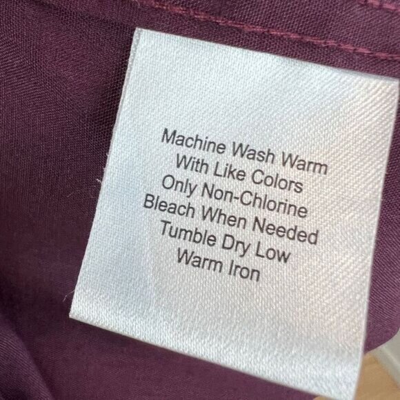 Joseph & Feiss Men's Size 15 1/2 34/35 Plum Purple Long Sleeve Dress Shirt - Picture 9 of 10